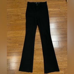 Slit Flared Black Pants - S